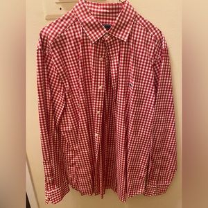 Vineyard Vines Red Check Classic Tucker Shirt Size L